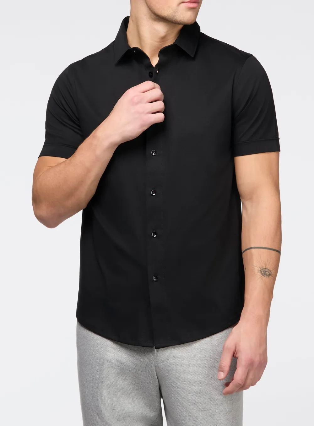 Jersey Short Sleeve Casual Shirt