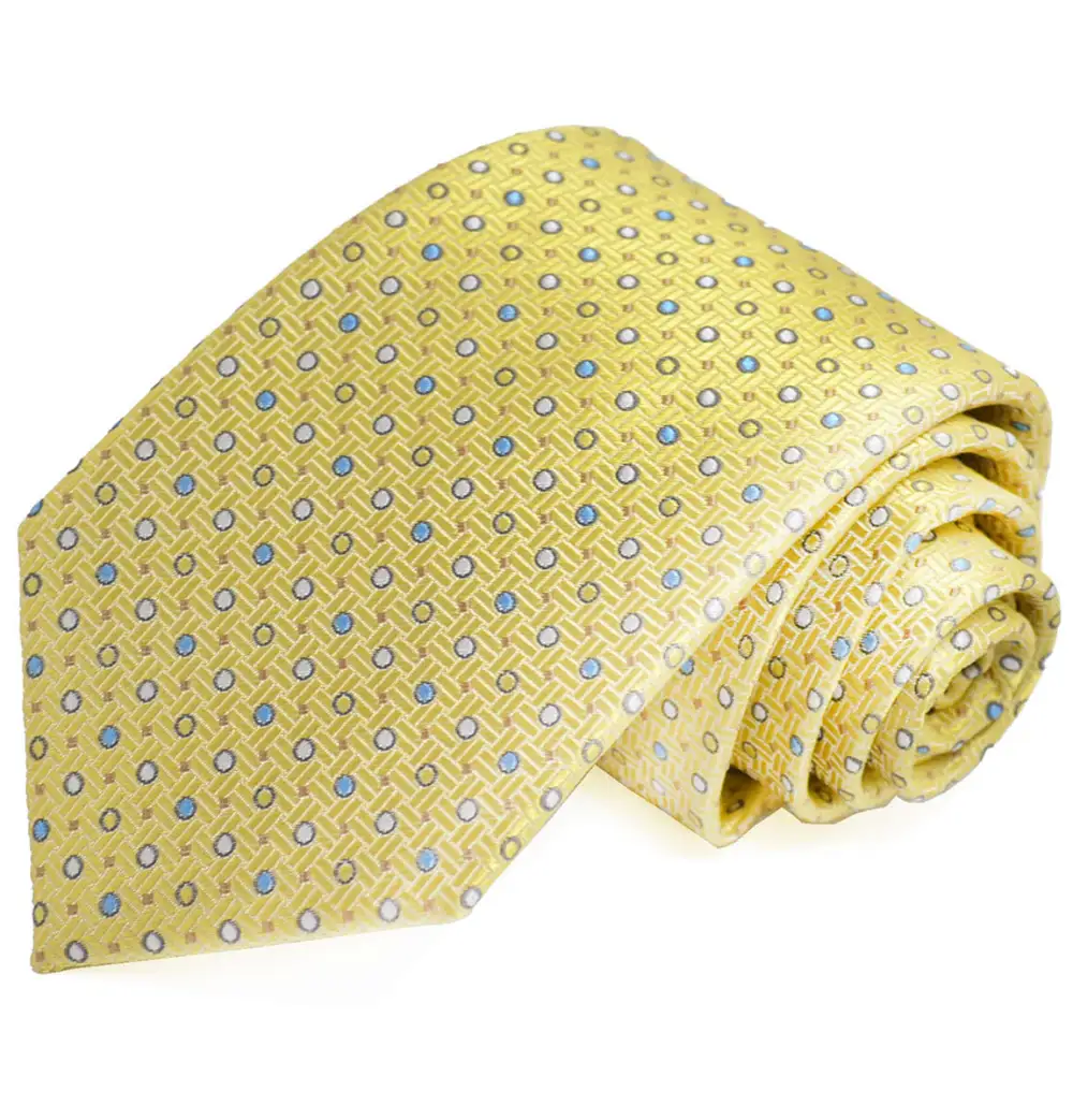 Polished Silk Dotted Men's Necktie With Pocket Square
