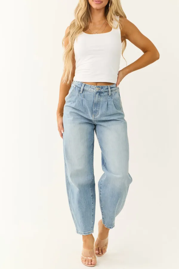 Light Wash High Rise Baggy JEANS