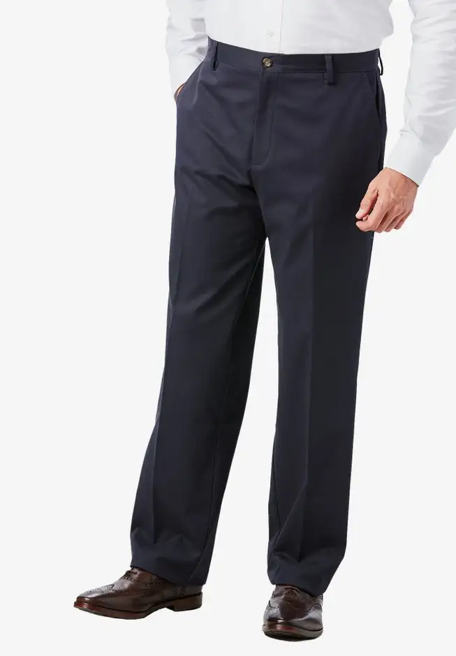 Signature Lux Flat Front Khakis