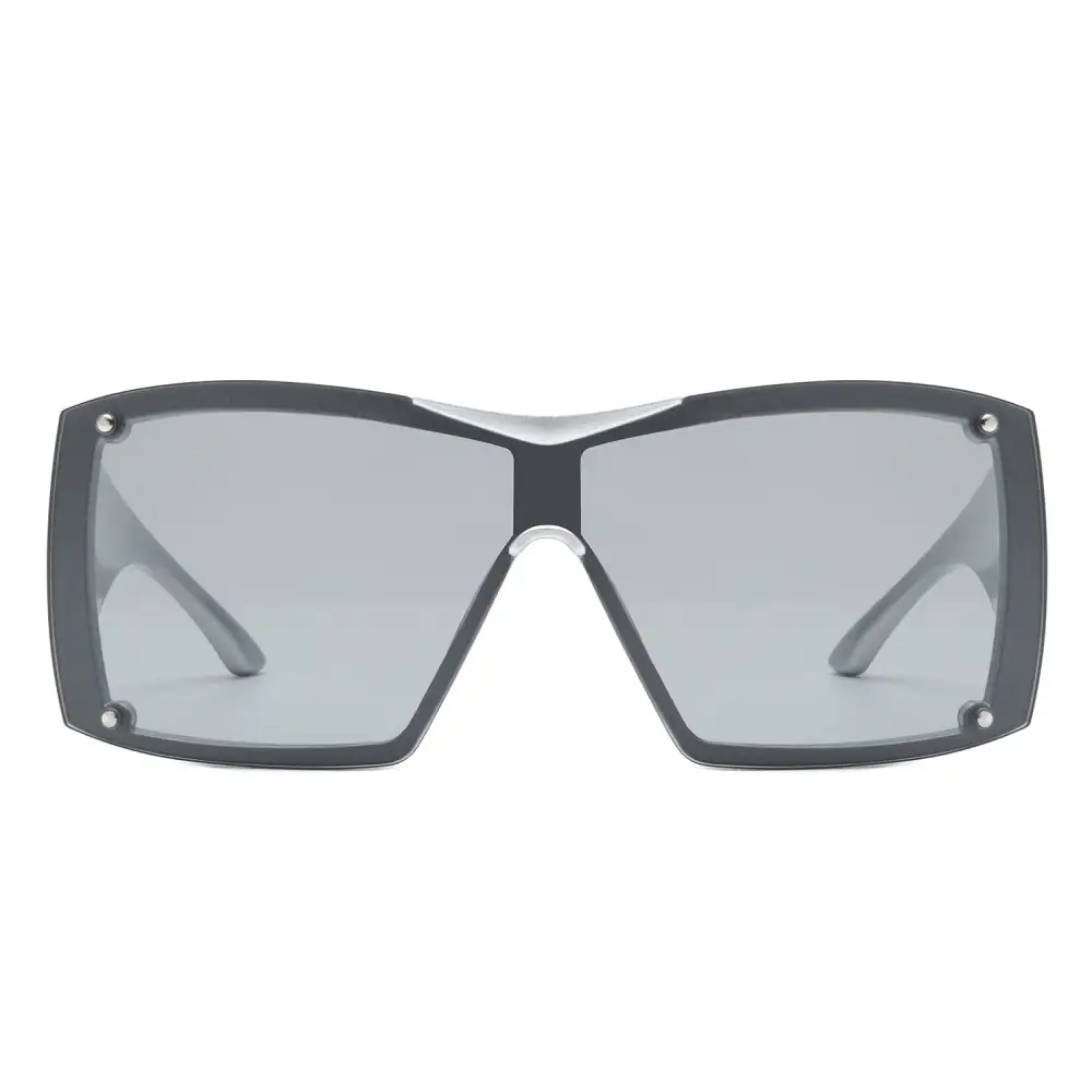 Oversized Thick Frame Square Wrap Around Sunglasses