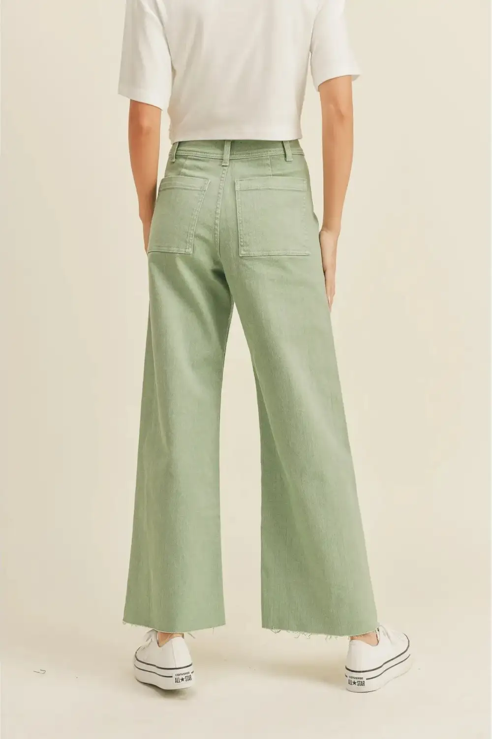 Denim Wide Leg Pants