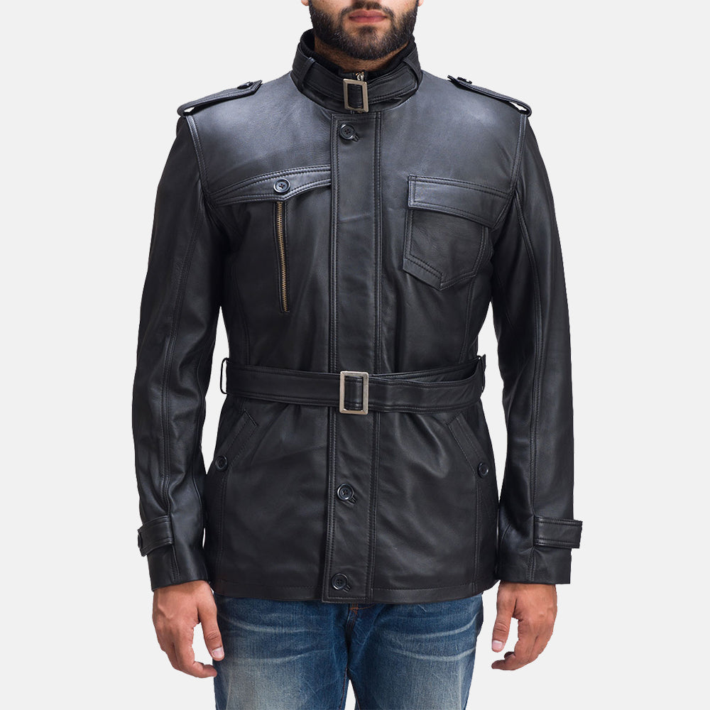 Men's Classic Rugged Leather Jacket