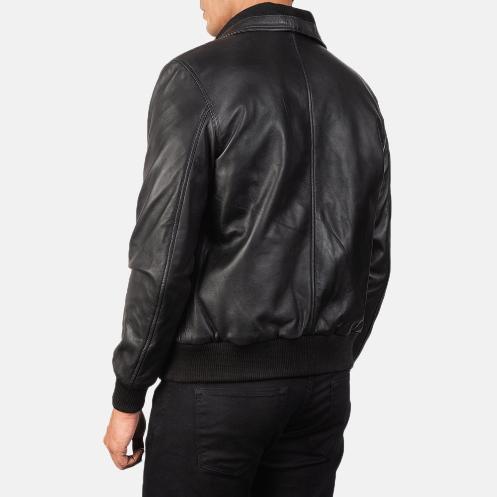Men's Modern Bomber Leather Jacket