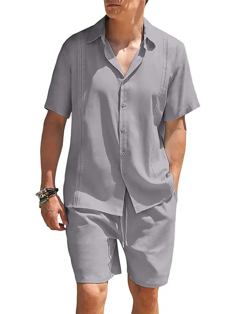 Beach Guayabera Linen Set