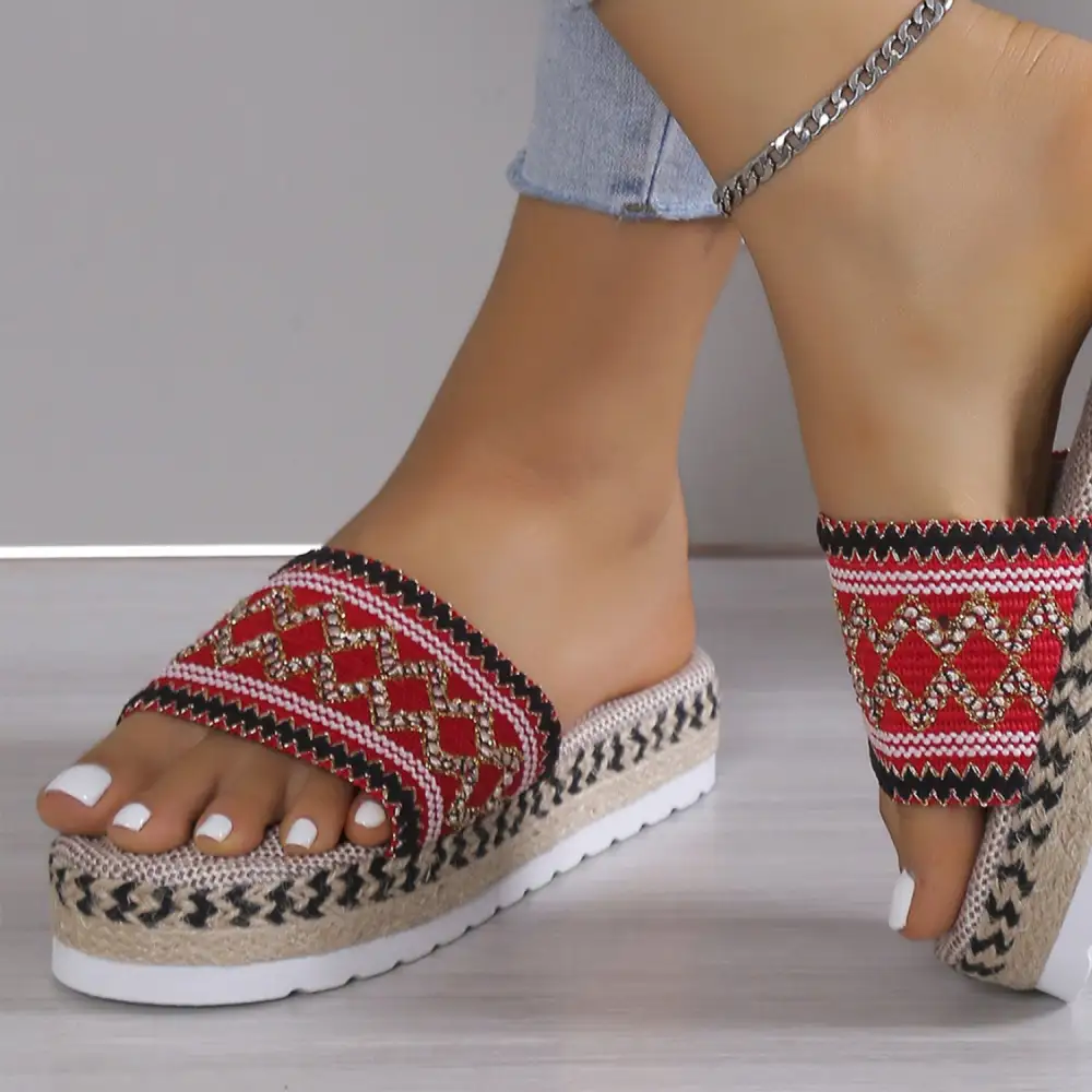 Platform Braided Heeled Sandals