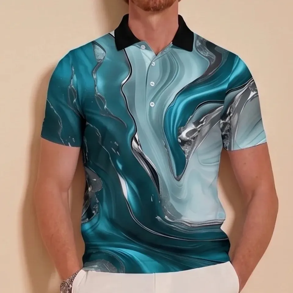 Classic Performance Short Sleeve Button Up Polo Shirt