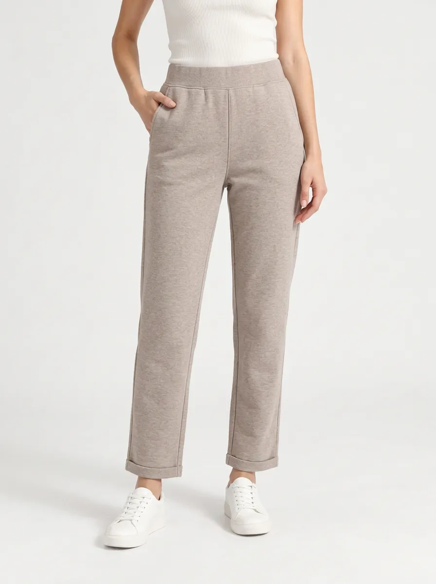 Women's Leisure Trousers with Elastic Waist
