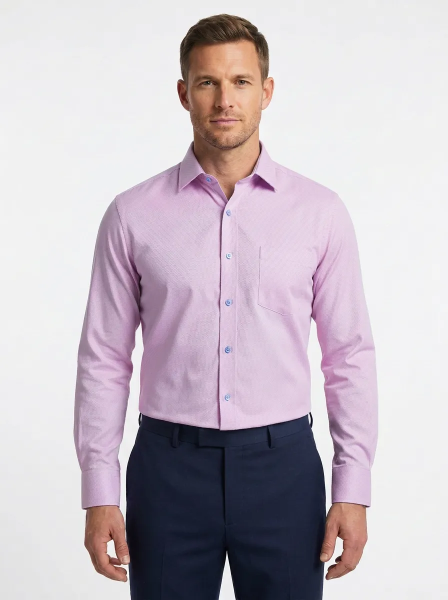 Men's Textured Dress Shirt