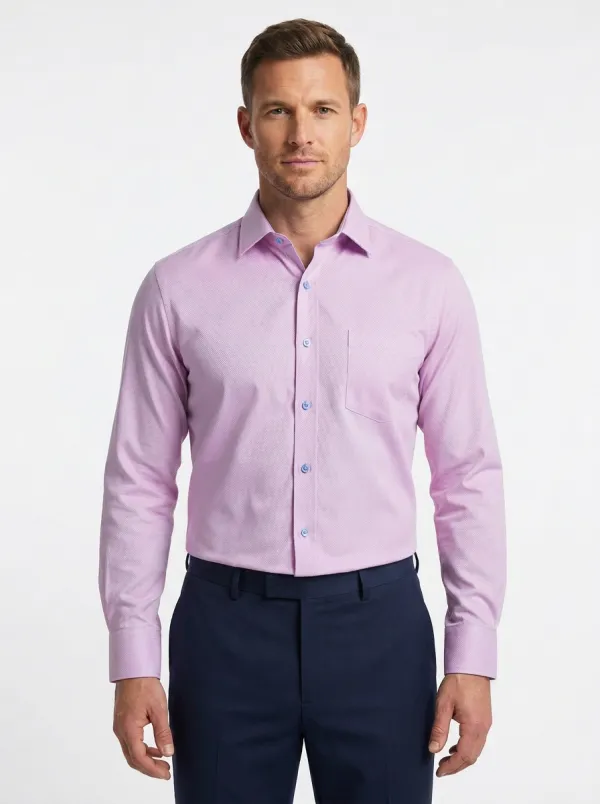 Men's Textured Dress Shirt