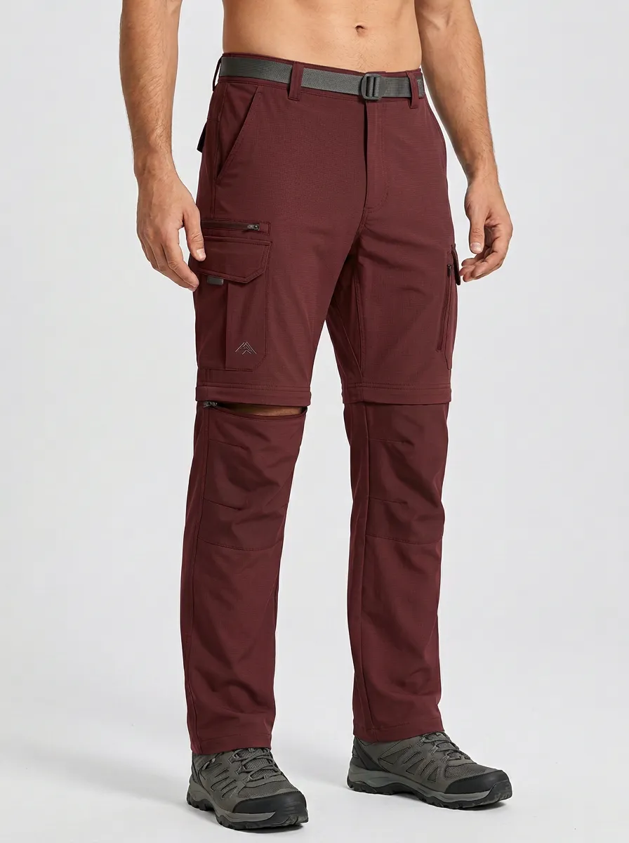 Men's Outdoor Hiking Convertible Zip-Off Cargo Pants