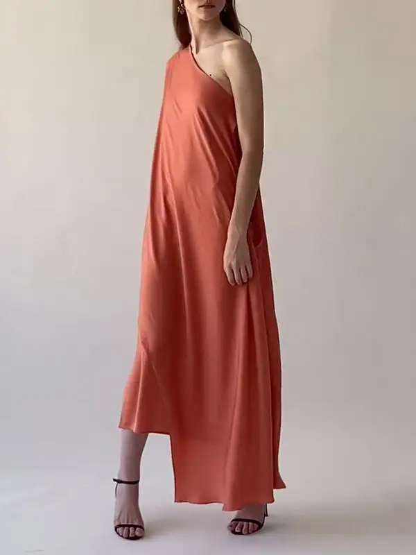 Loose Asymmetric Everyday Flowing Dress