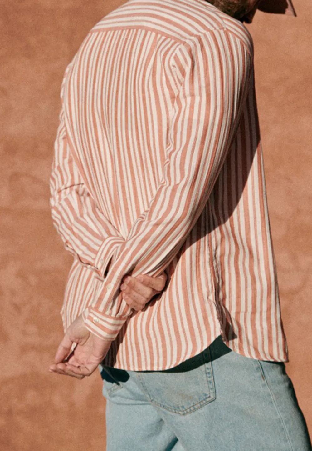 Teal Linen Blend Adjustable Cuff Button Down Shirt