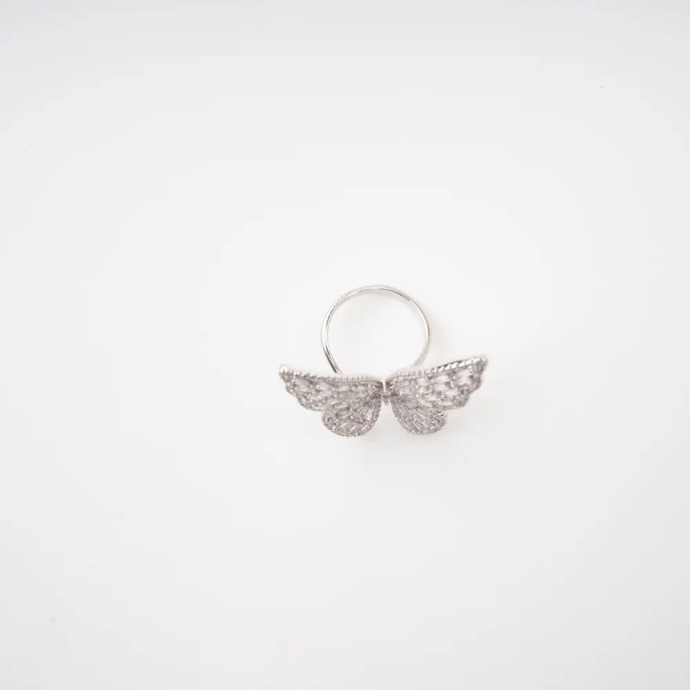 rhinestone butterfly ring
