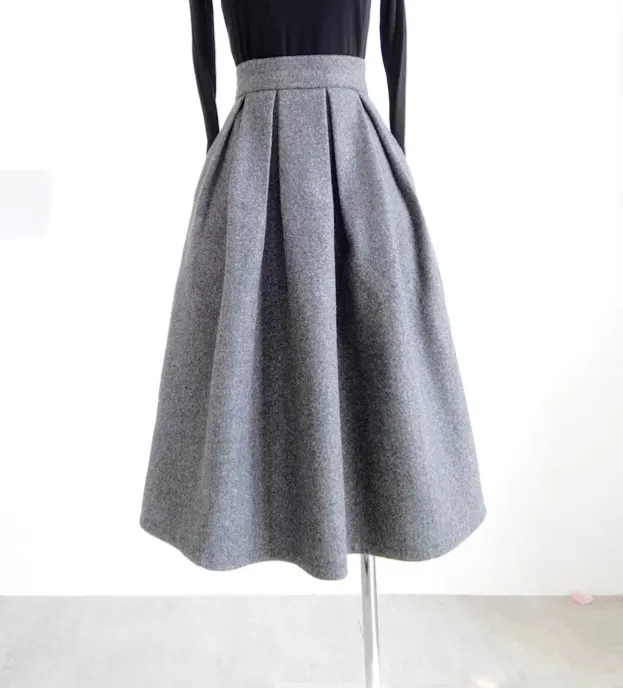 Everyday Casual Wool Skirt