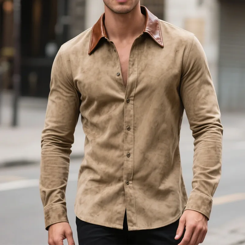 Clean Cut Suede Shirt