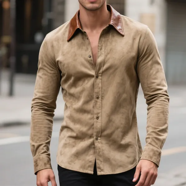 Clean Cut Suede Shirt
