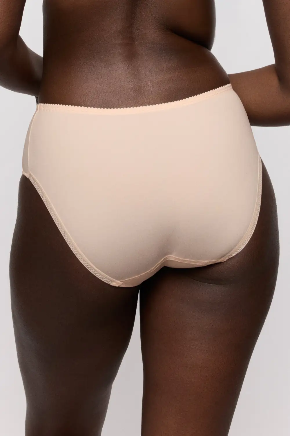 Women's Flat Seams Elastic Waistband Cotton Gusset Cotton Retro Detail Brief Panty