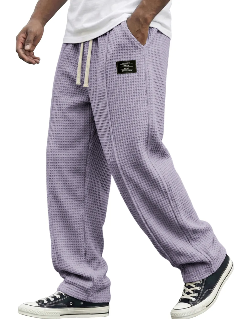 Textured Knit Seamed Detail Pants