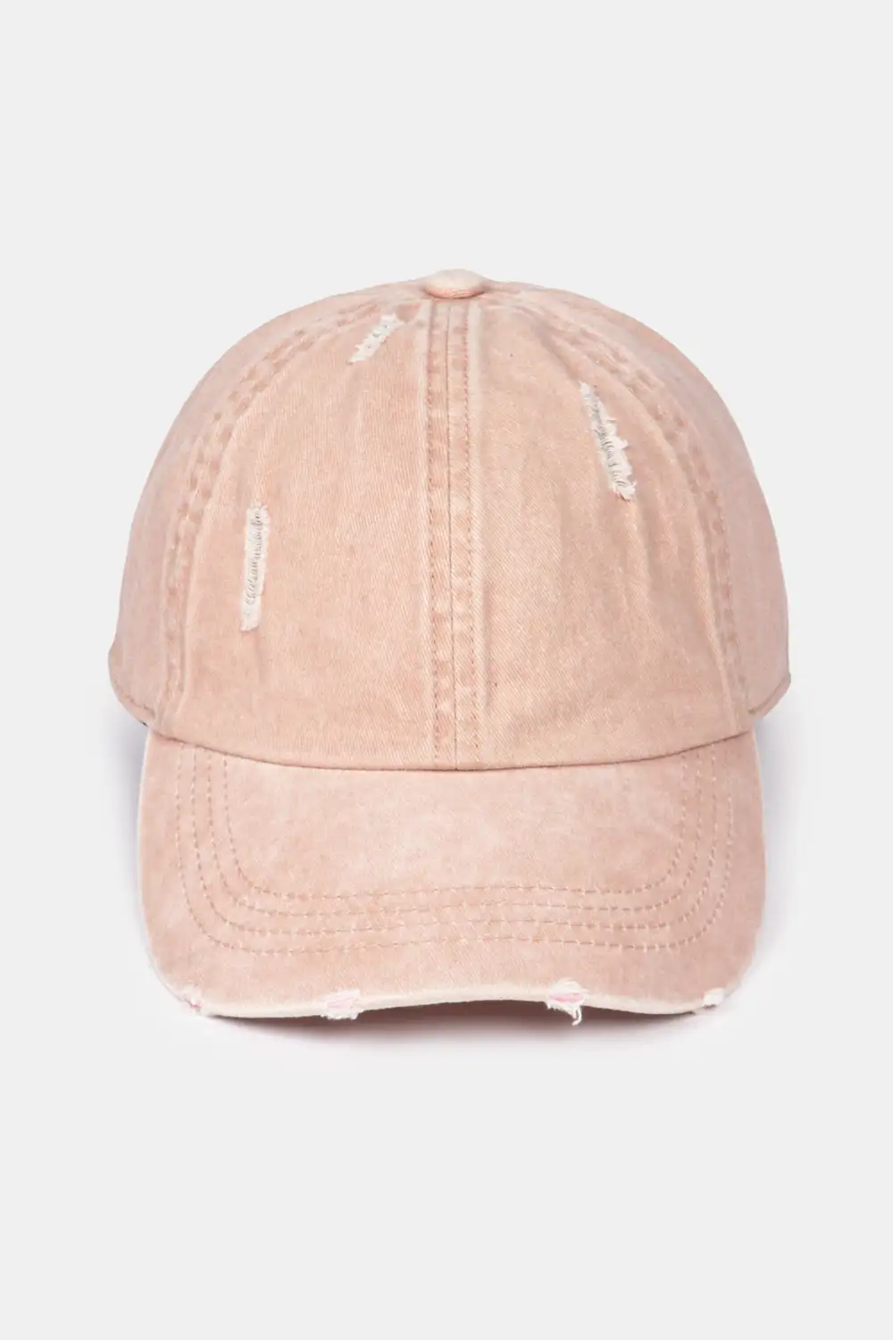 Pigment Washed Distressed Denim Baseball Cap