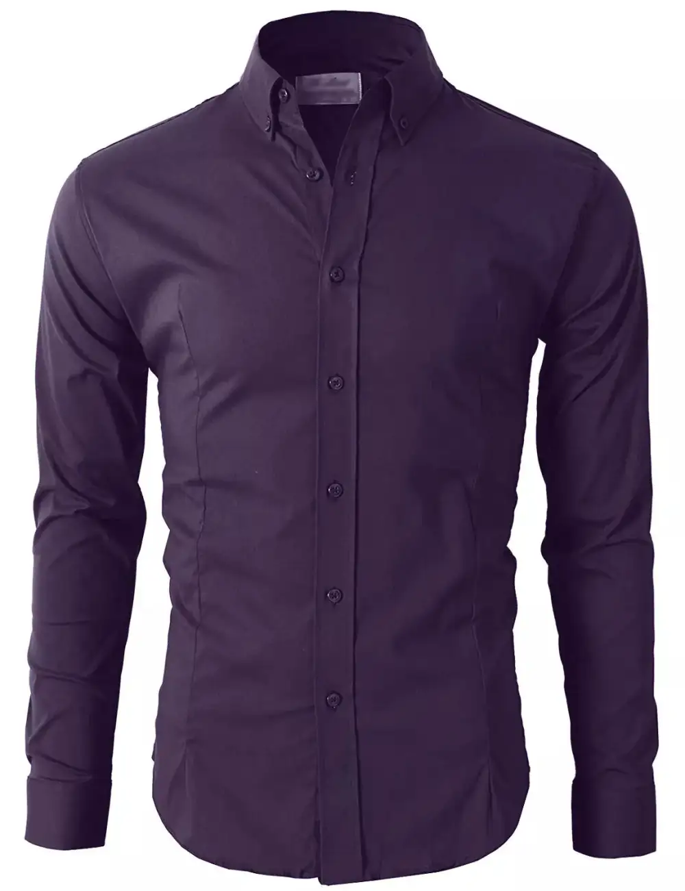 Button Down Long Sleeve Slim Fit Dress Shirt