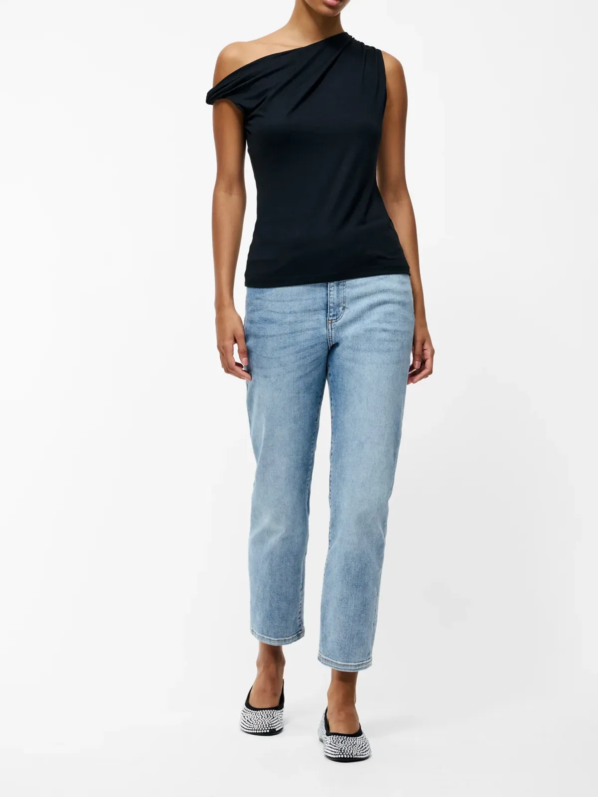 Designer One-Shoulder Cropped Top