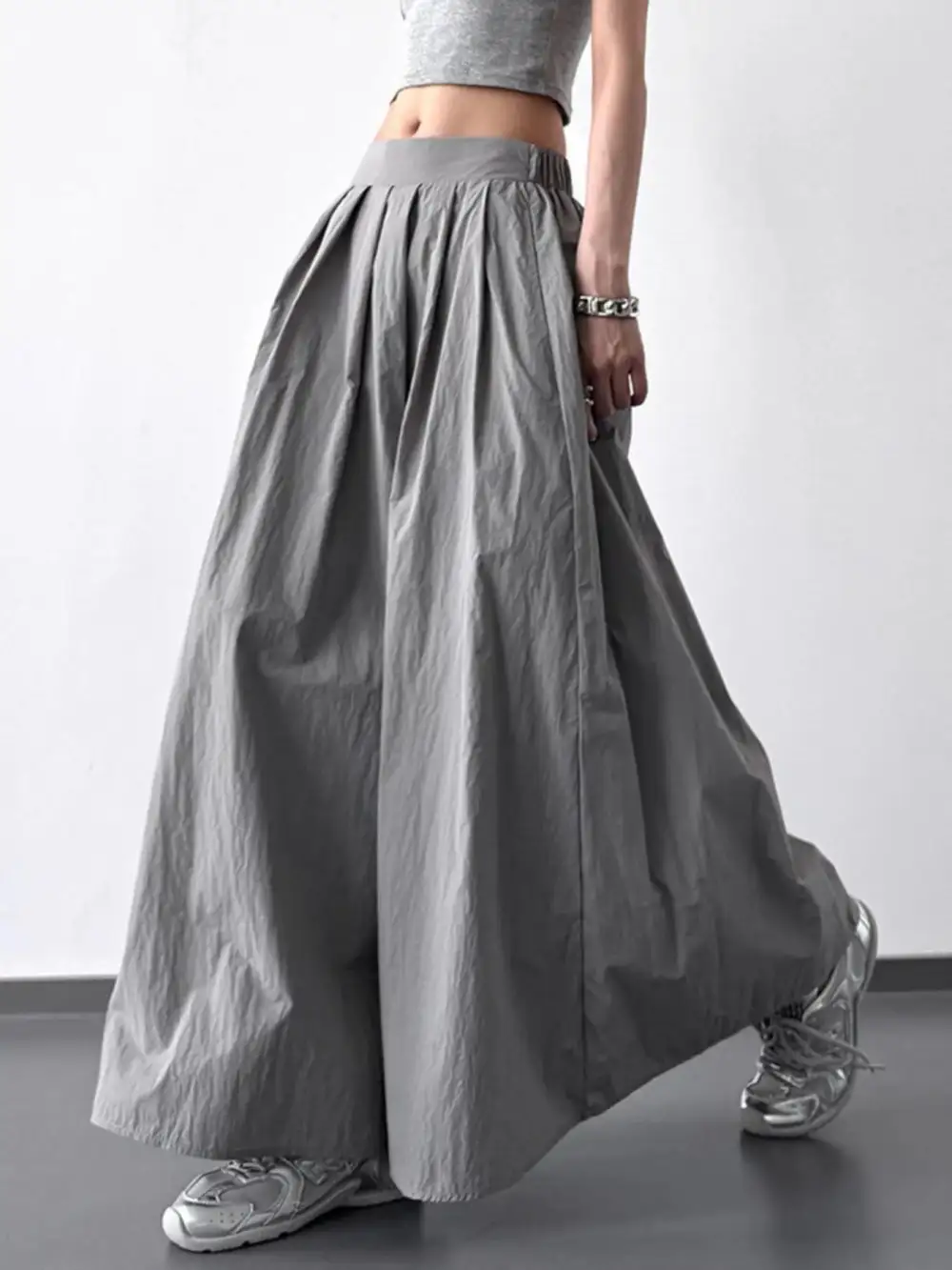 Tidy Pleated Ruched Skirt