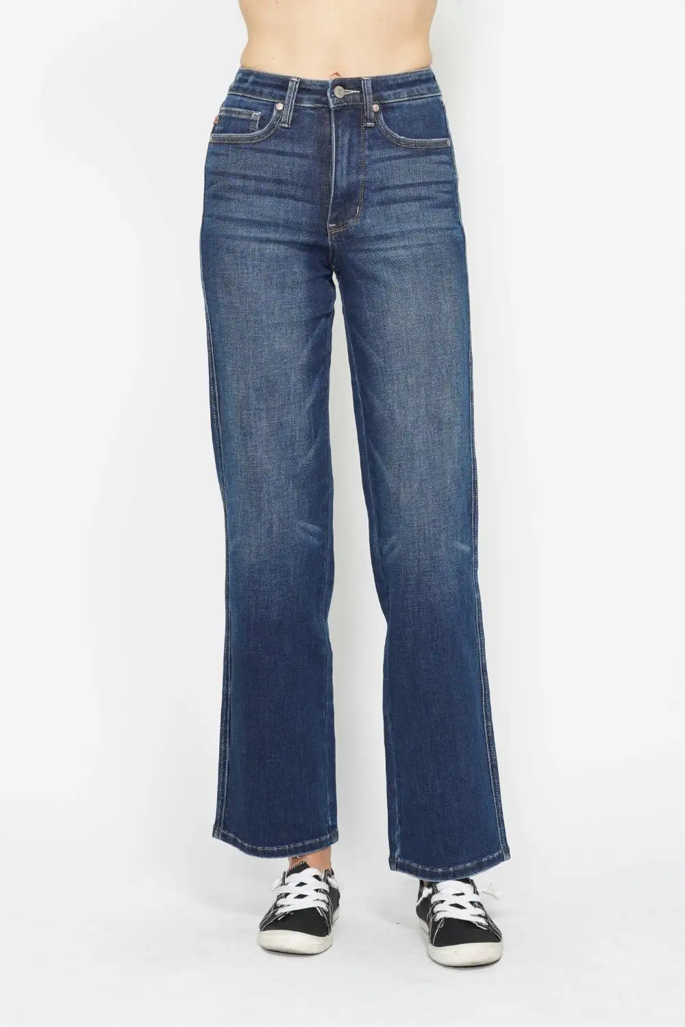 Pocketed High Waist Denim Jeans