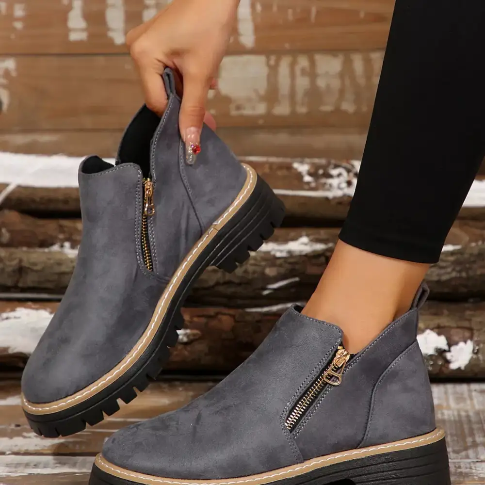 Side-Zip Ankle Boots