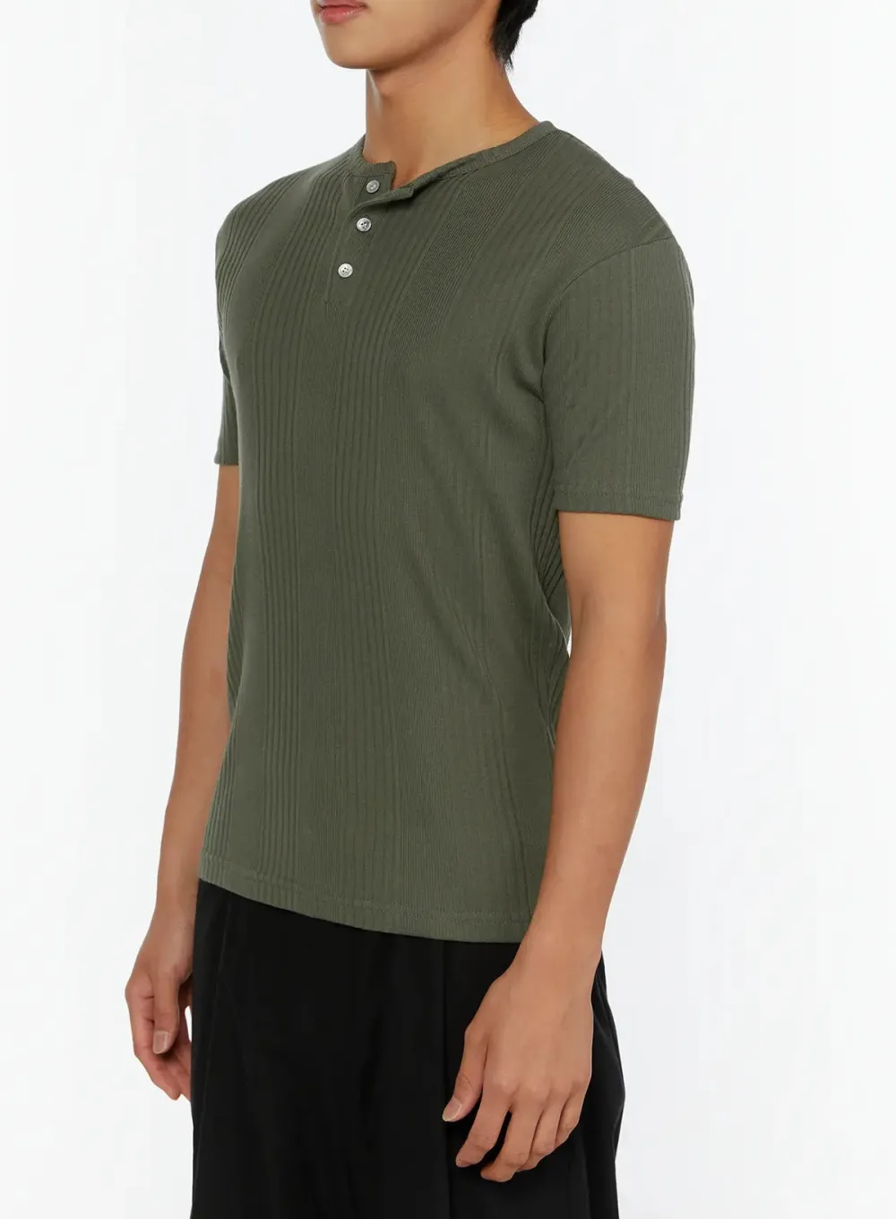 Men's Slim Fit Ribbed T-Shirt