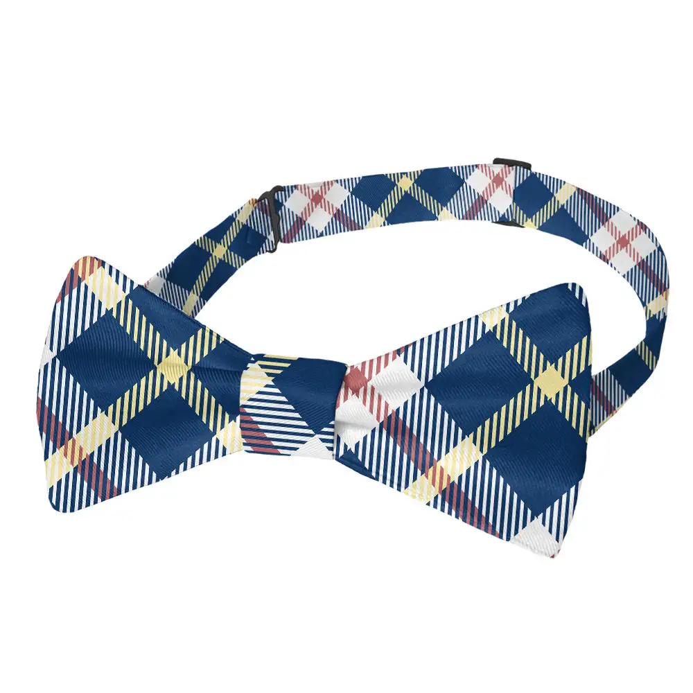Shaun Plaid Motif Bow Tie