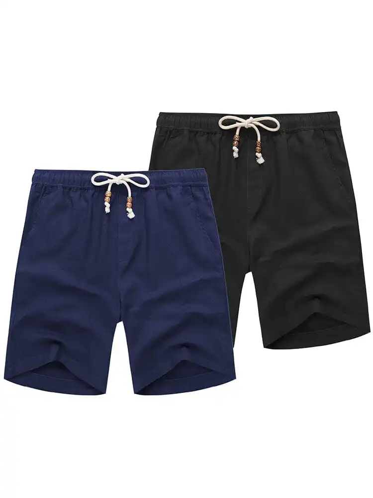Two Piece Linen Shorts Set