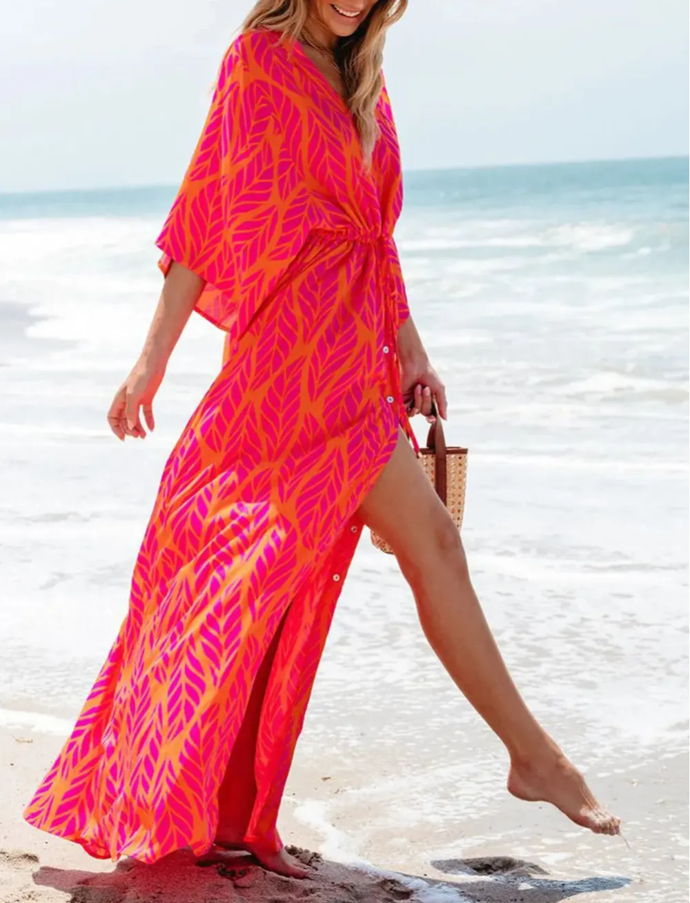 Soft Maxi Drawstring Dress