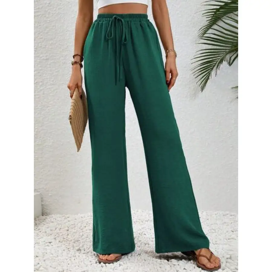 Easy Wide Leg Drawstring Pants