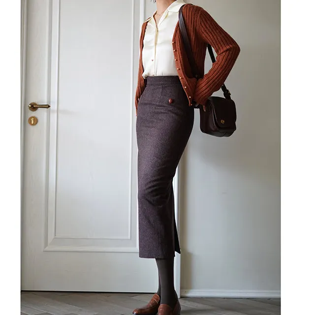 Minimal Relaxed Everyday Casual Polyester Skirt