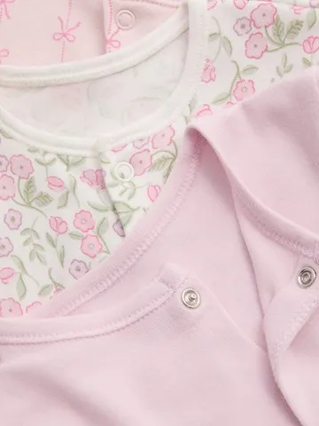 0-24mths | 3pk Popper Sleepsuits