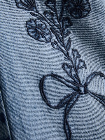 7-15yrs | Floral Bow Embroidered Wide Leg Jeans detail 2