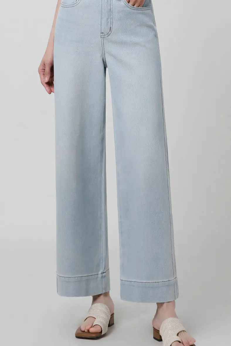 Wide-Leg Classic-Fit Jeans