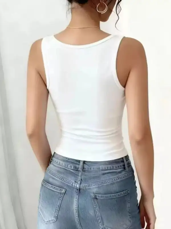 Relaxed Refined Lace-Trim Tank Top