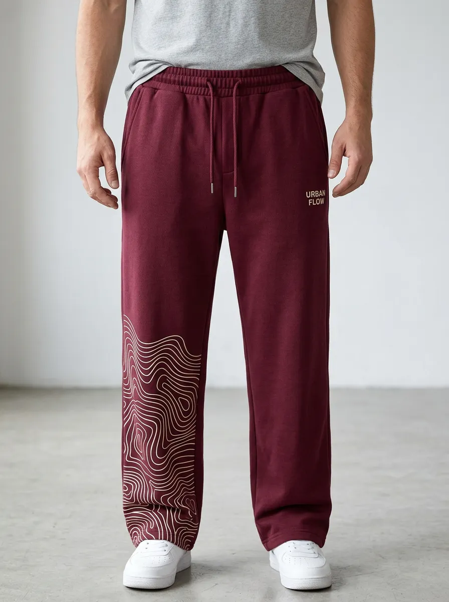 Modern Sweatpants Topographic Men's Sweatpants