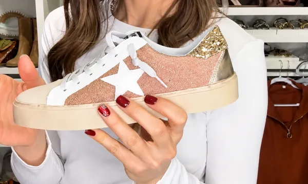 Glitter Star Detail Sneakers