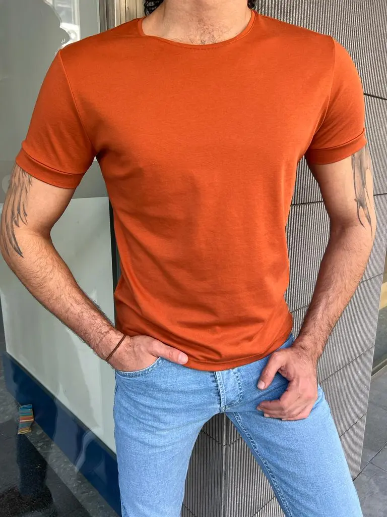 Short Sleeve Slim Fit Cotton T-Shirt