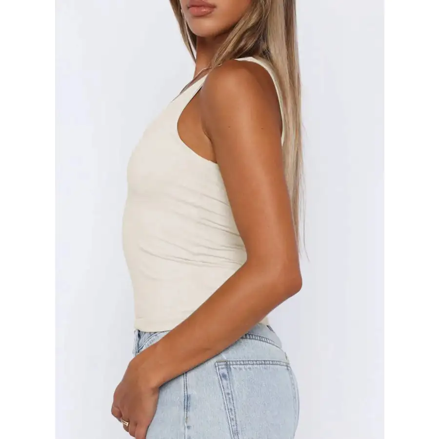 Soft Square Neck Wide Strap Tank