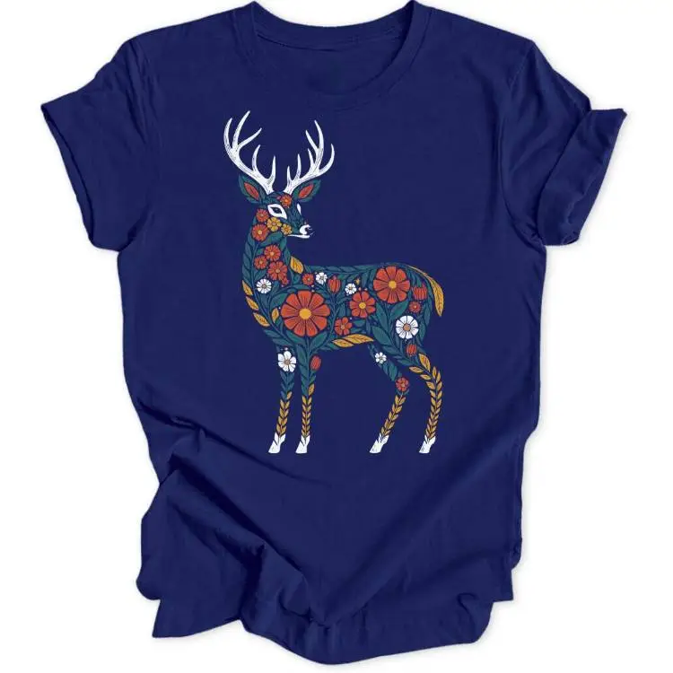 Floral Deer Unisex T-Shirt