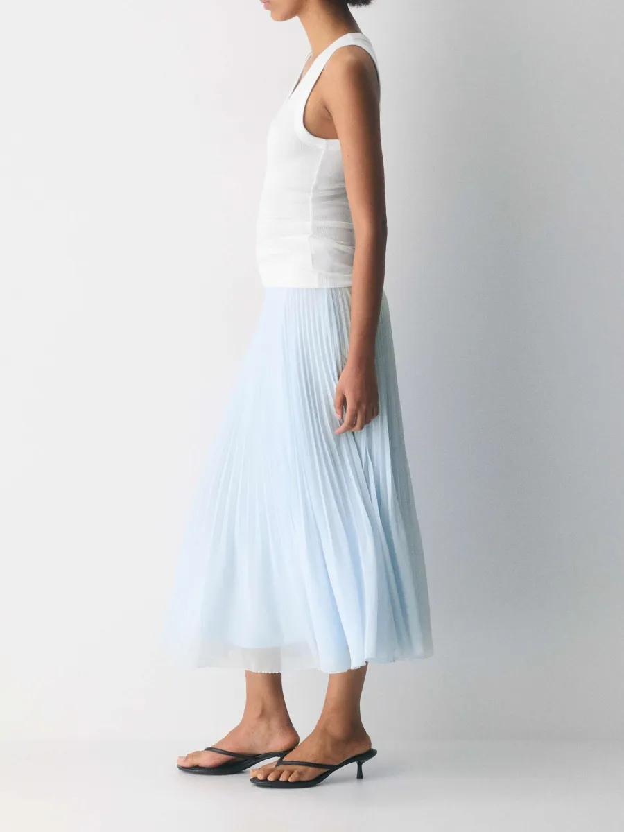 Flowy Pleated Midi Skirt