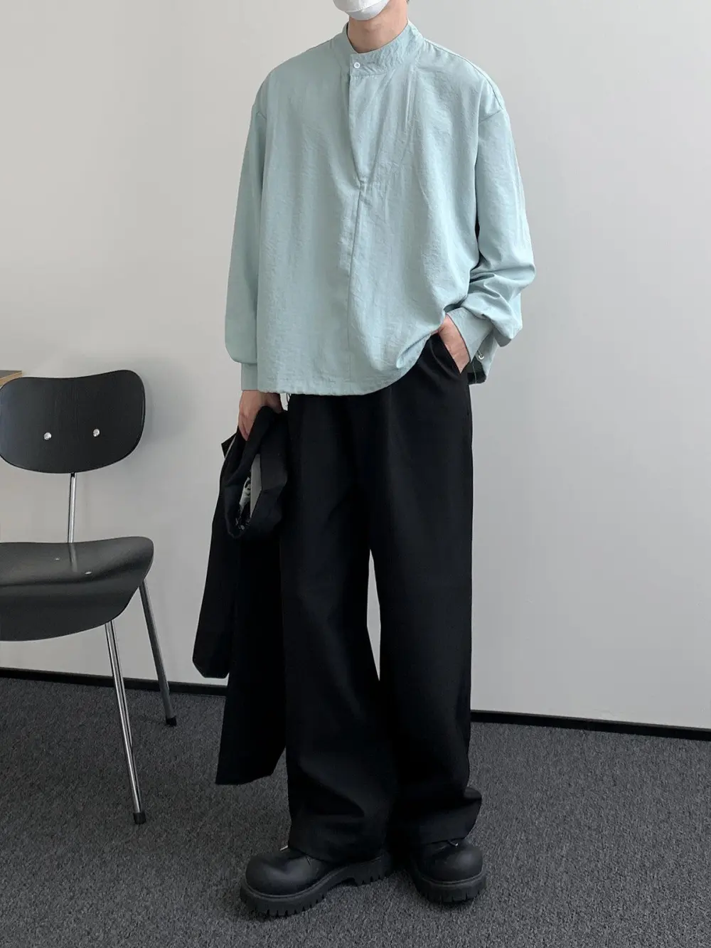 Half-Buttoned Closure Shirt