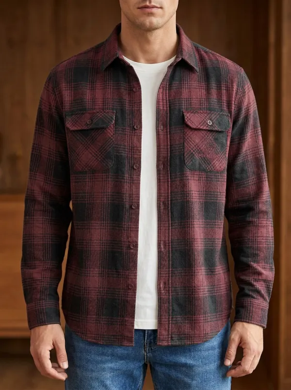 Forest Cloud Plaid Twin Pocket Shirt