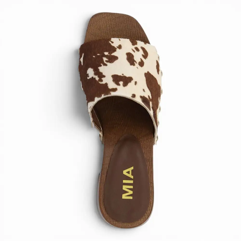 Emmerie Cowhide Platform Mule Heel