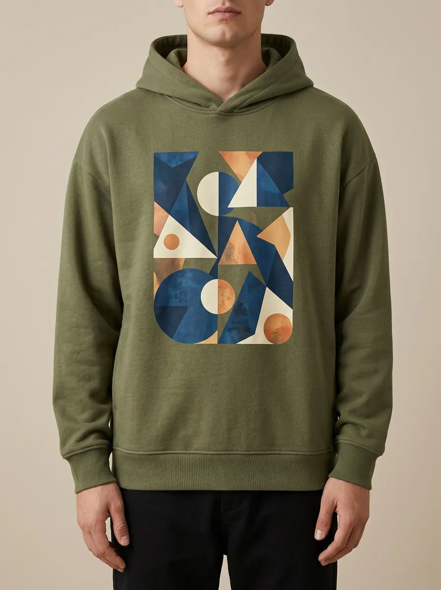 Unisex Double Layer Hood Graphic Hoodie