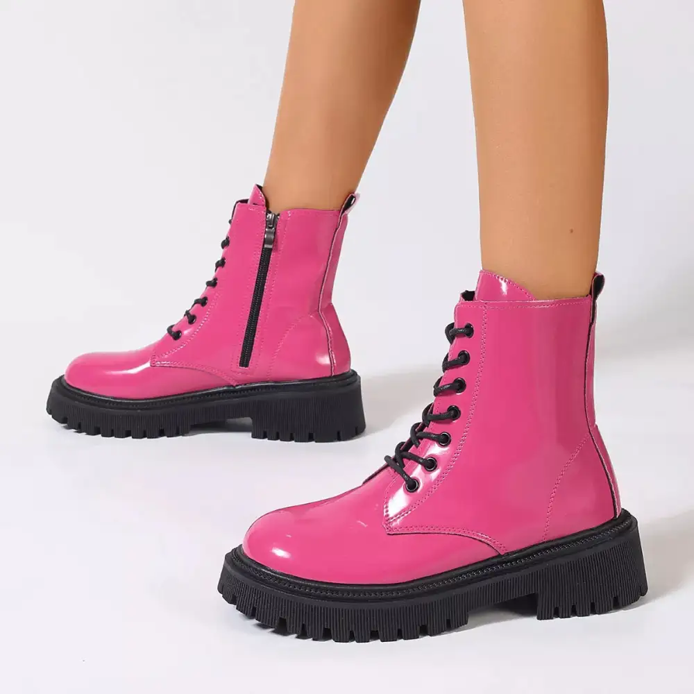 Lace Up Platform Combat Boots